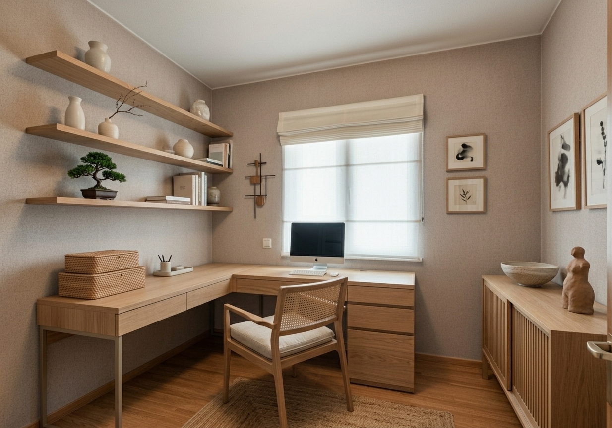 Japandi Office redesign