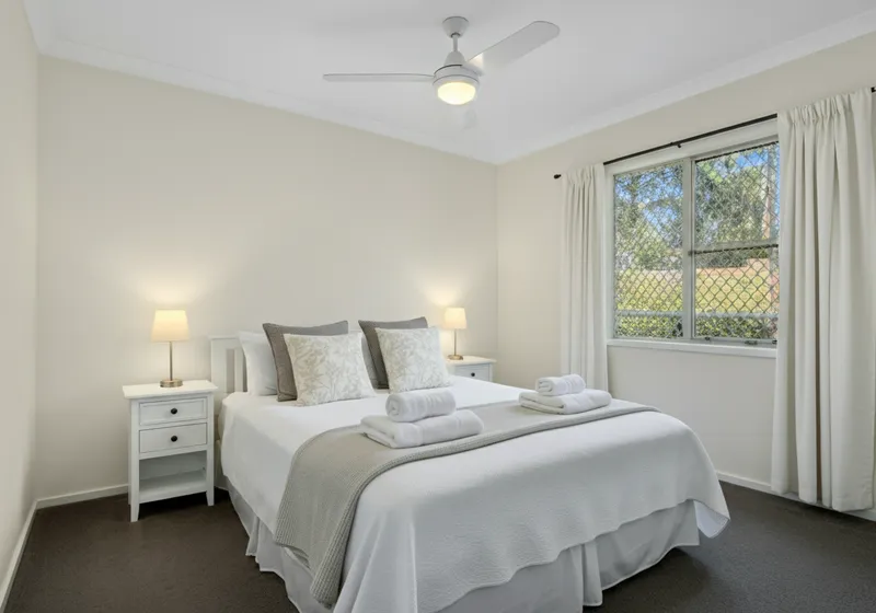 Empty bedroom before staging