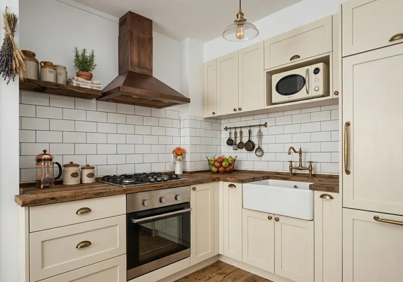 Kitchen staged in Farmhouse style
