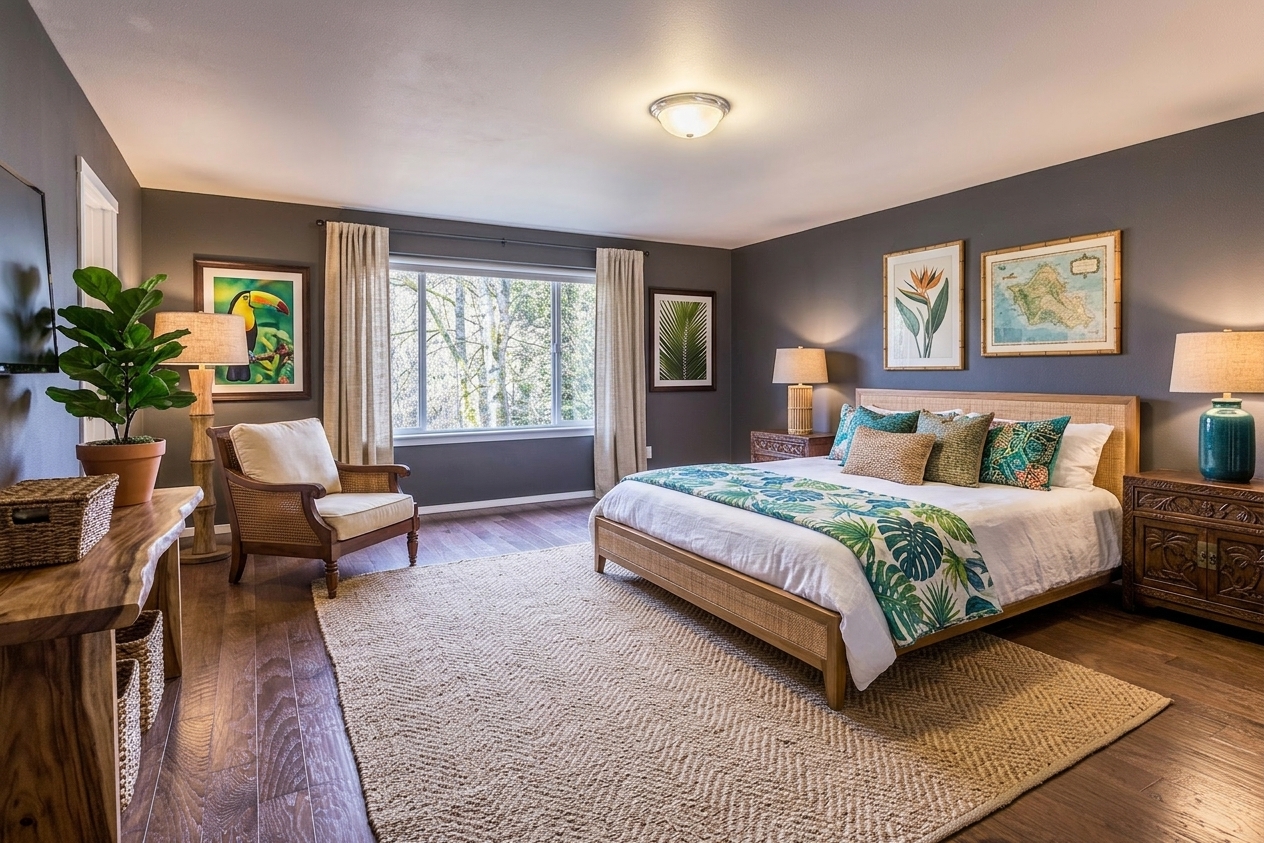 Tropical Bedroom redesign
